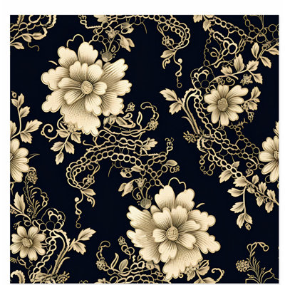 «Floral Victorian Elegance», reproduction d'art classique sans cadre