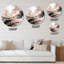 «Pink Gold Texture» Splash Marble IV - Art abstrait rond en marbre sur métal-88599367