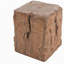 Table d'appoint Amira pour l'extérieur et l'intérieur MGO, finition brune