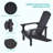 Patio Plastic Lightweight Adirondack Chair for Poolside Backyard Lawn-66150074