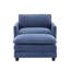 Fauteuil d'appoint rembourré avec repose-pieds Redenius Boucle-107084442