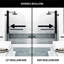 Porte de baignoire sans cadre à charnières l 34 po x H 57,38 po Orion-99084372