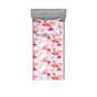 Bleu doux, rose pâle / floral