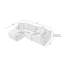 Canapé d'angle en velours côtelé en forme de L avec assises profondes, design modulable Cloud pour salon et appartement, aucun assemblage requis, gris foncé-1629285336-1629285342
