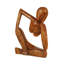 Sculpture en bois Gallie accroupie-92402661