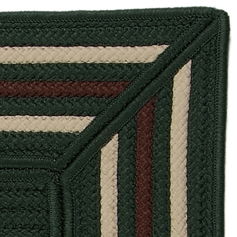 Tapis vert / beige tressé Garr, Rectangle 3 pi 6 po x 5 pi 6 po