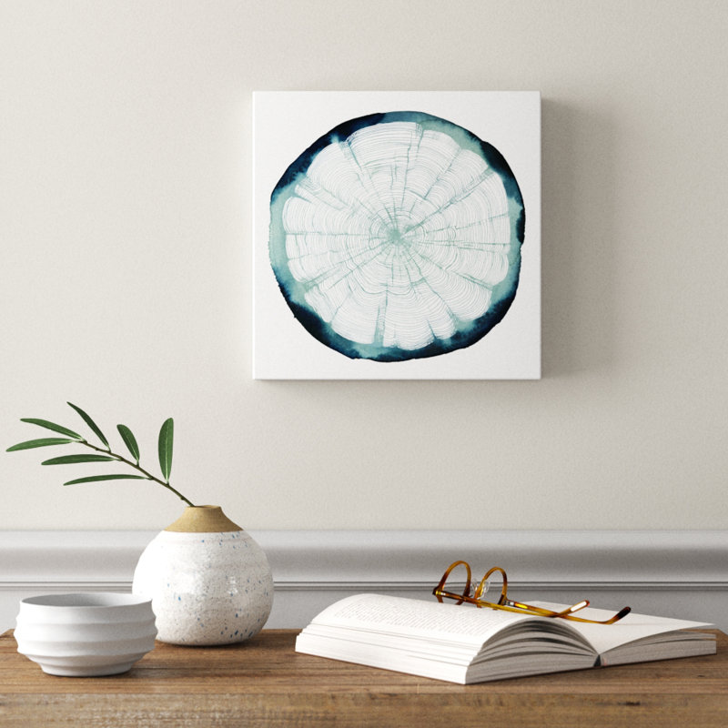 Tree Ring Overlay II by Grace Popp - Wrapped Canvas Painting, 30cm H x 30cm W