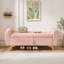 Banc rembourré en velours côtelé de 57 po de conception moderne avec pieds en bois pour chambre à coucher-387202961-387202966