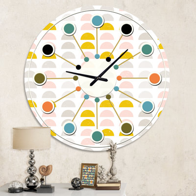 Horloge murale rétro Mid-Century