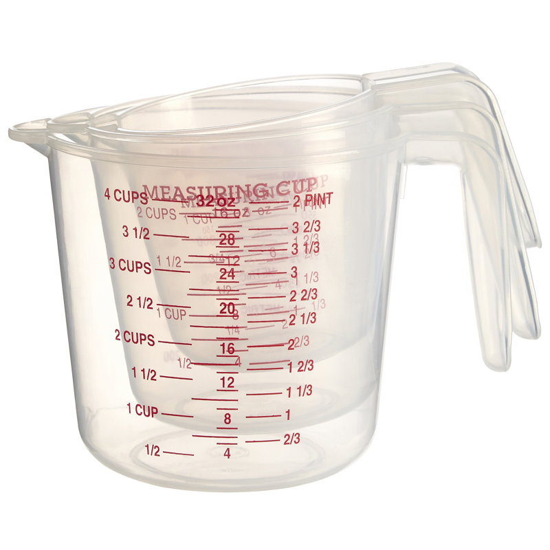 3-Piece Plastic Measuring Jug Set