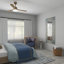 Miroir mural en nacre bleu-86602849