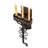 Rustic Lodge Iron Candle Wall Light