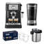 Stilosa Coffee Machine, Knock Box, Grinder & Latte Glasses Cream-117571332
