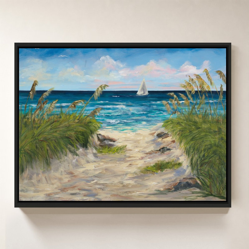 «Peek At The Beach» par Julie DeRice - Impression sur toile