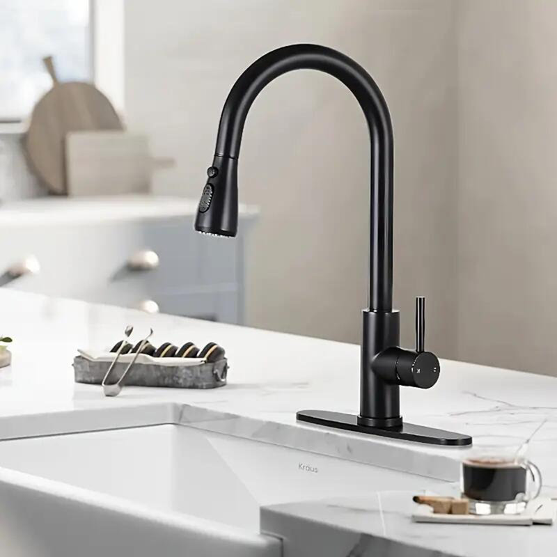 Senlesen Pull Out Kitchen Faucet, Black