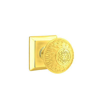 Ensemble de boutons de passage Emtek avec rosette Quincy et bouton Lancaster