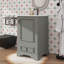 Meuble-lavabo de 20 pouces avec lavabo intégré Conception de lavabo simple avec porte à fermeture en douceur réglable-779253218