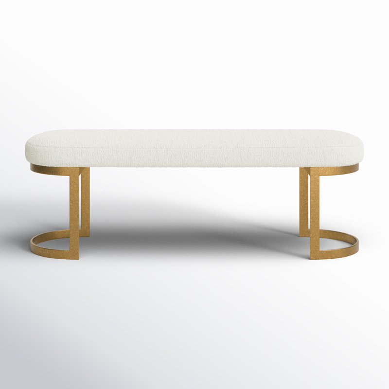 April Upholstered Bench, Gold