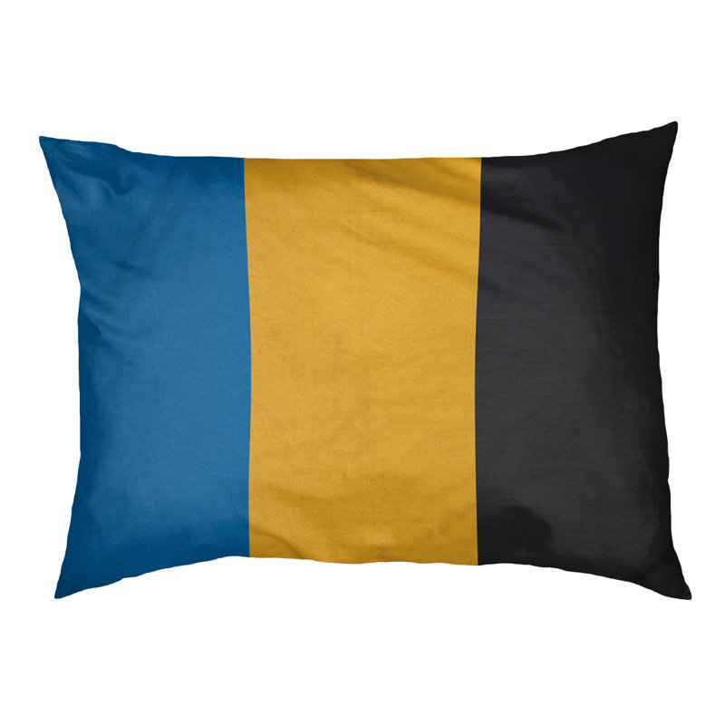 Coussin Golden State, Moyen (l 28 po x P 18 po x H 9,5 po), Bleu royal / jaune doré californien / ardoise