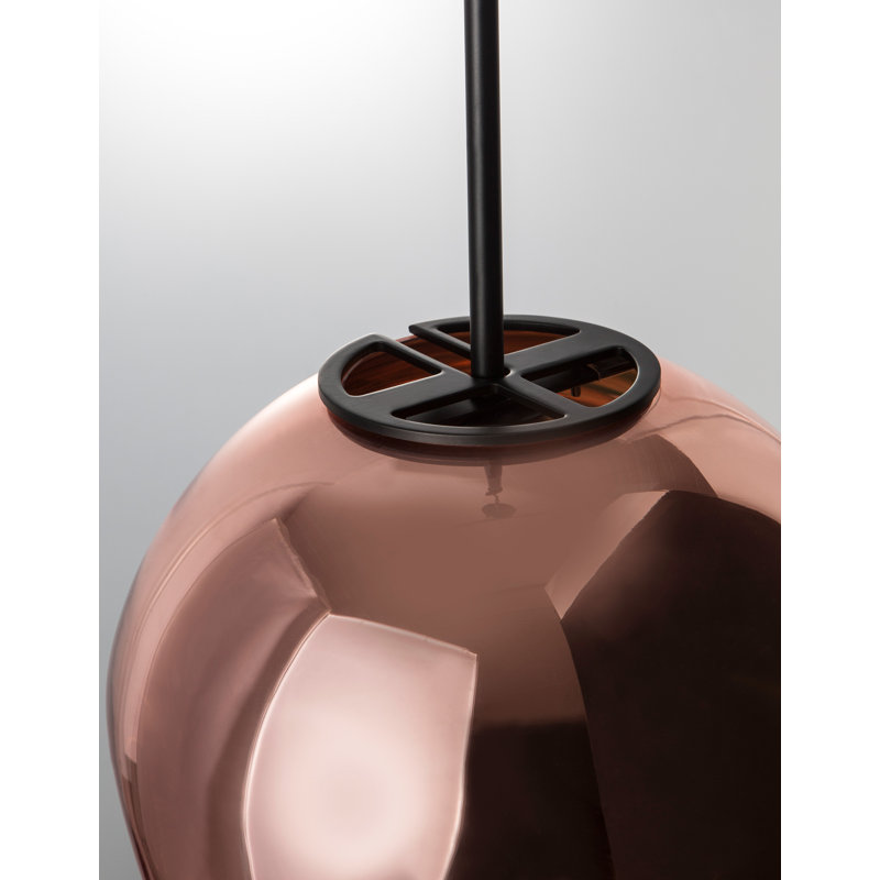 1 - Light Single Pendant, Black, Dark Brown