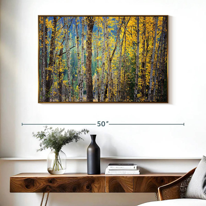 Kootenay Fall II, Cadre flottant doré, 40 po x 27 po