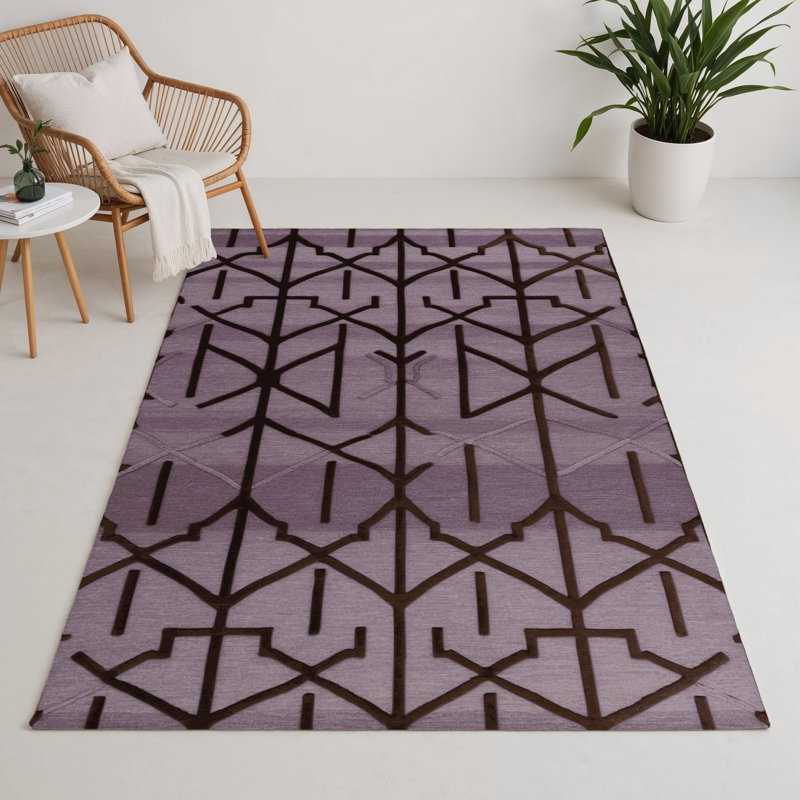 Tapis intérieur et extérieur rose Trellis, Rectangle 9 pi x 12 pi