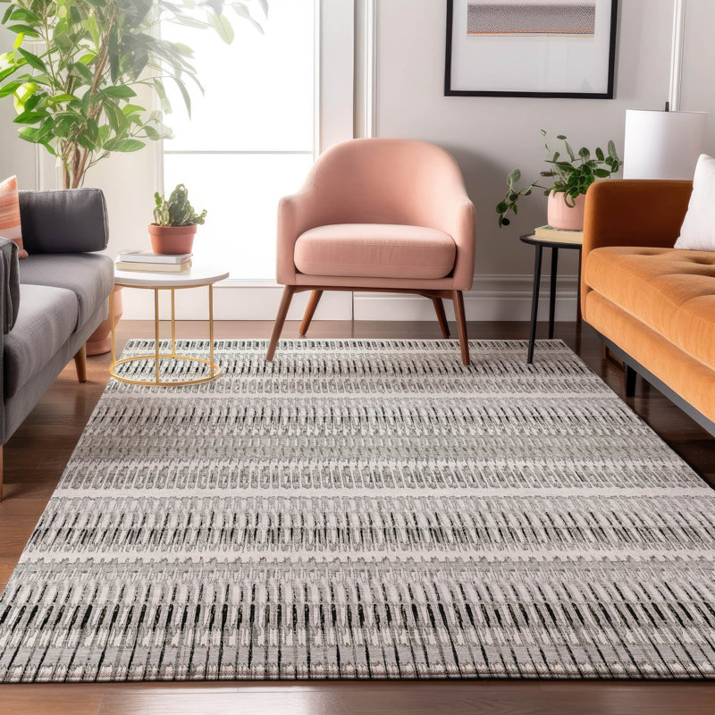 Tapis ivoire Cerrito AMF589 lavable à la machine de qualité supérieure, Rectangle 9 pi x 12 pi