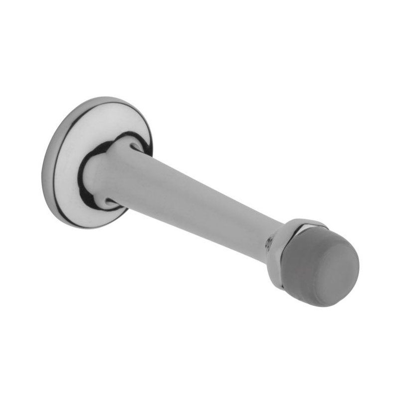 Brass Baseboard Stop, Bright Chrome