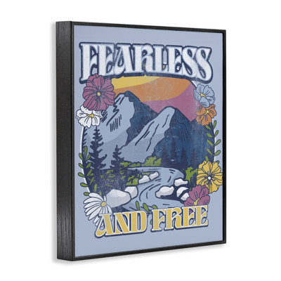 Fearless And Free Mountains Framed Giclee, design by Jedco Brands, Inc.