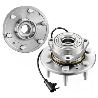2PCS Front Wheel Bearing & Hub Assembly Fit for Chevy Silverado 1500 4WD 2013 Express 1500 GMC Savana 1500 Base Standard Cargo Van OEM 515036, Wheel Bearing Hub Assembly Set with ABS Sensor