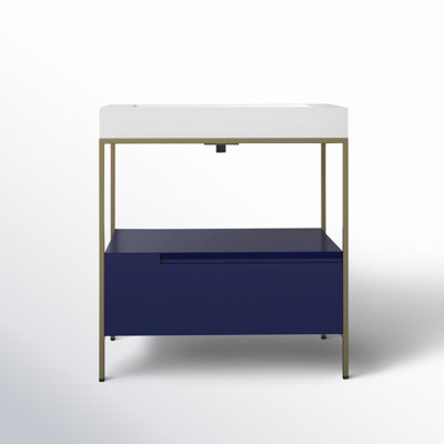 Armida 30'' Engineered Plywood Single Bathroom Vanity with 4" Thick Quartz Top