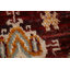 Tapis rouge marocain à motif géométrique rouge 4 x 6