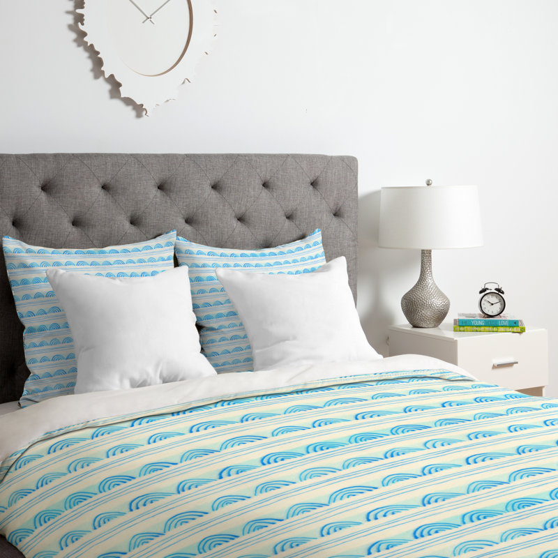 Cori Dantini Modern & Contemporary Striped Duvet Cover, Queen Duvet Cover + 2 Standard Shams