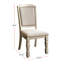 Chaise d'appoint en tissu Ambor en blanc antique