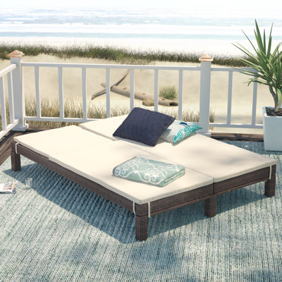 Jarrick Outdoor Wicker Chaise Lounge , Cushion Included