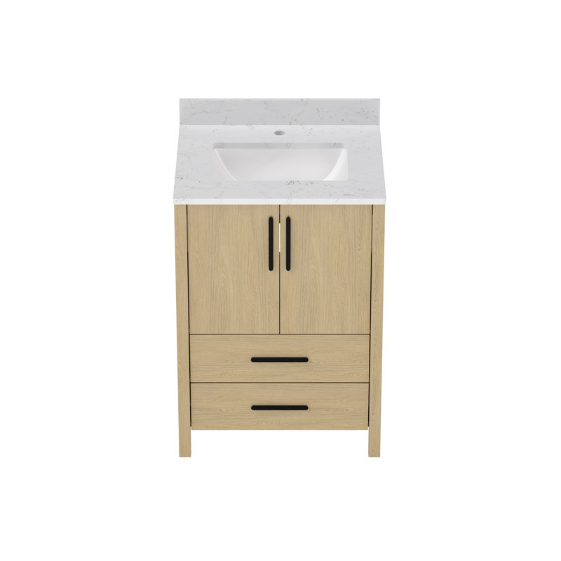 Meuble-lavabo de salle de bain, meuble-lavabo avec comptoir et trou pour robinet