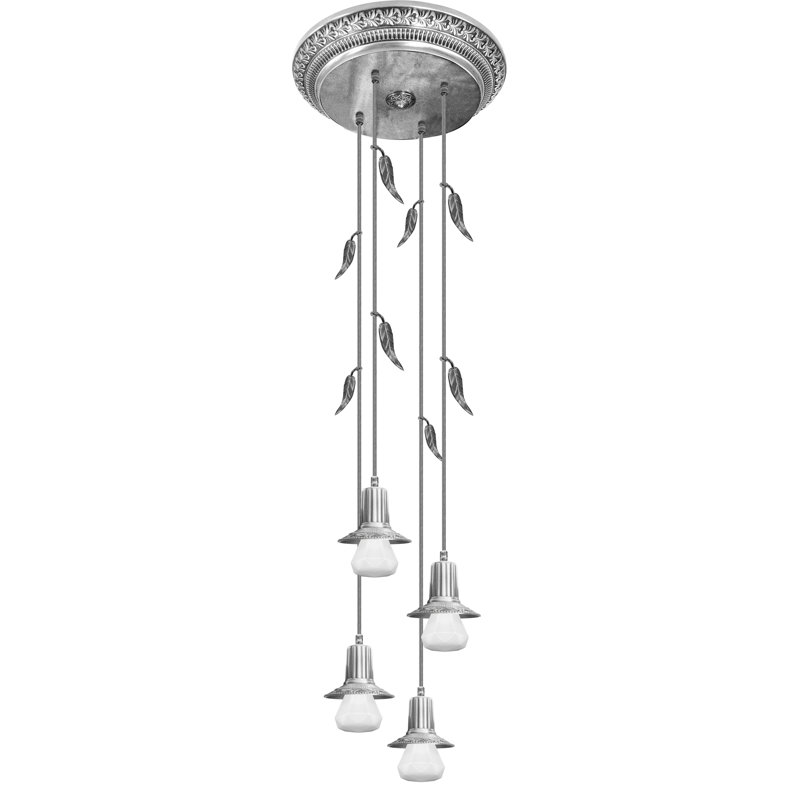 Esko 4 - Light Candle Style LED Chandelier, Bright Chrome