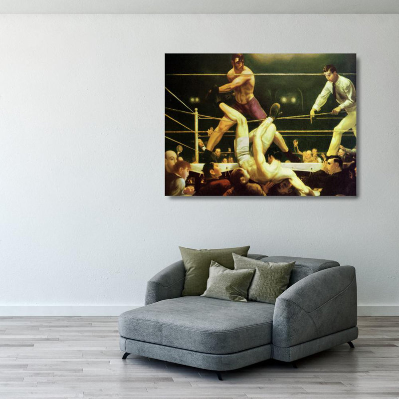 Jack Dempsey And Firpo, 28" H x 38" W