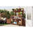 TOPMAX Potting Bench With Hutch, 50.2" Solid Fir Wood Garden Workstation, Large Countertop, 2 Shelves, 2 Cabinets, 3 Side Hooks, Outdoor Planting Table For Gardening-124923921