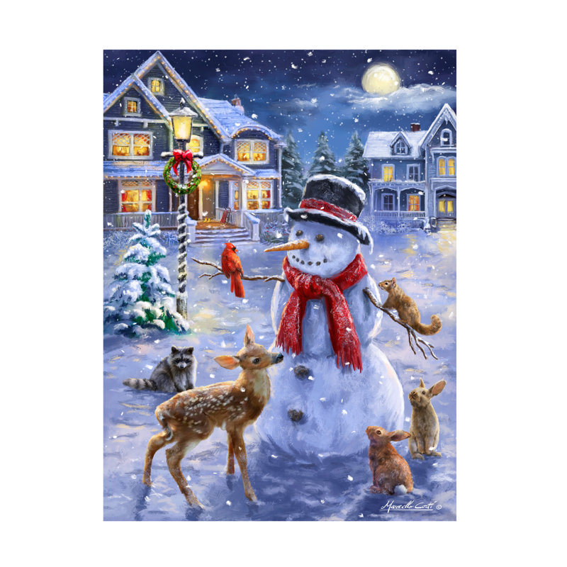 «Christmas Cuties» par ALI Corti - peinture sur toile sans cadre, H 24 po x l 18 po