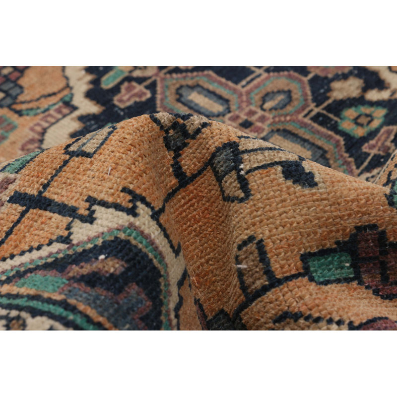 Tapis de couloir unique en laine de style années 1990 de 3 pi 2 po x 10 pi 1 po Abbigayle