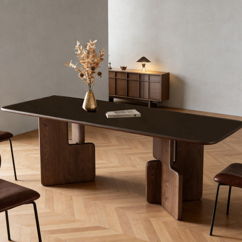 Table de salle à manger minimaliste française, H 29,53 po x L 62,99 po x l 35,43 po