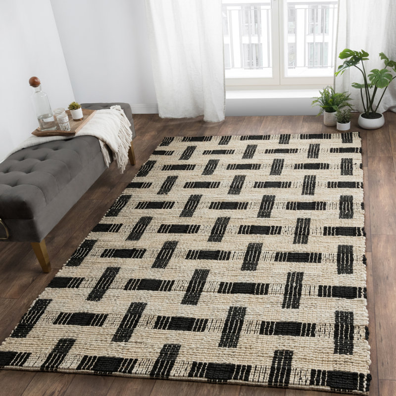 Daliah Flatweave Jute / Sisal Geometric Area Rug, Rectangle 5' x 8'