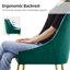Chaise d'appoint rembourrée en velours avec pieds dorés -880248100