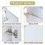 Ensemble de meuble-lavabo mural simple 18 po avec une porte et un plateau en résine blanche Argylle (assemblé)-365600690
