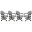4 chaises de salle à manger pivotantes en métal - Style M-70-129680735-72467231-72467233