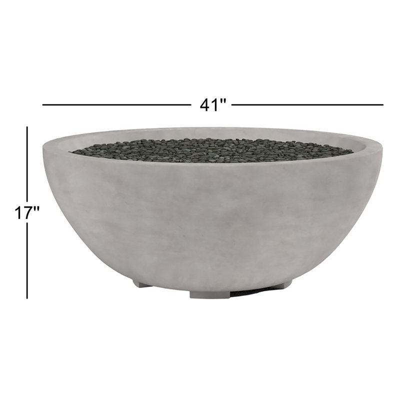 Bazaar 17'' H x 41'' W Concrete Outdoor Fire Pit