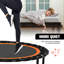 Mini trampoline pliable de 50 po pour adultes, trampoline de rebond à l'élastique intérieur / extérieur de 330 lb avec poignée en mousse réglable en forme de T, équipement d'exercice stable et silencieux pour la gymnastique à domicile