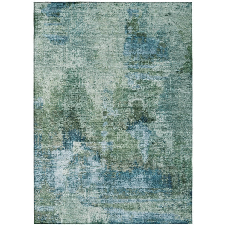 Machine Washable Indoor/Outdoor Efimenko ACN2300 Abstract Rug