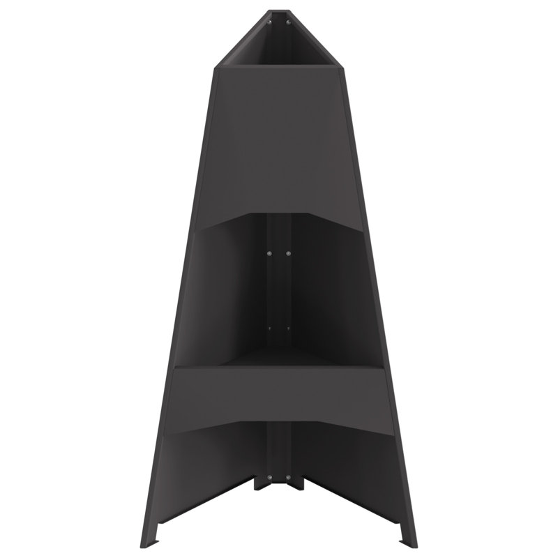 Modern Outdoor Fire Pit, Black
